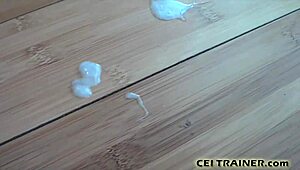 open wide and swallow every drop of your own cum like the good sex slave you are for me