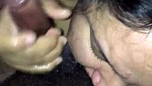 She delivers that nasty great head in a freaky way around his fat black monster cock