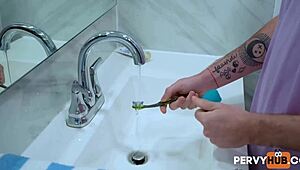 stepsis petite ass takes hardcore pov blowjob if it fits