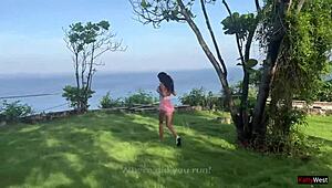 Caught Katty West? Taught with Public Sex Lesson