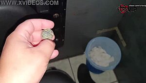 she sucks strangers' cocks swallows cum then kisses cuckold at gloryhole