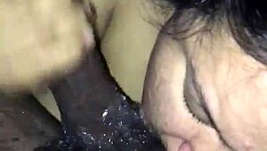 She delivers that nasty great head in a freaky way around his fat black monster cock