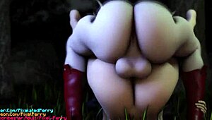 i dominate tsuyu as futanari toga pinning her down hard in 3d hentai glory