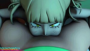 i dominate tsuyu as futanari toga pinning her down hard in 3d hentai glory