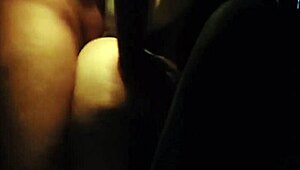 Horny Brazilian Flashes Big Ass in Parked Car Lingerie as Pedestrians Pass By