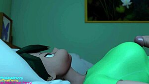 i dominate tsuyu as futanari toga pinning her down hard in 3d hentai glory