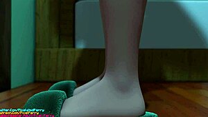 i dominate tsuyu as futanari toga pinning her down hard in 3d hentai glory