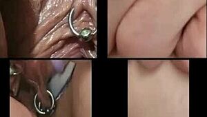 Kiwi milf slut stuffs glass beads in ass before creampie pounding