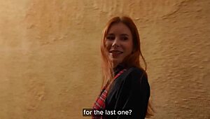 vlogger scores hallway blowjob from big tits chick then pounds her at home