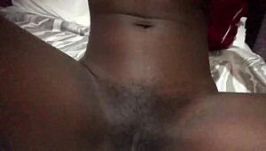 omg i'm so horny teasing my ebony tits and pussy for you 😩💦