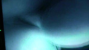 bitch spreads legs revealing her massive hairy gaping pussy