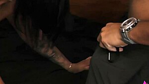 hot brunette bombshell gets her big ass pounded by intruding thief doggystyle