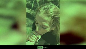 danique sinners' dutch milf pussy creampied bareback outdoors by huge cock