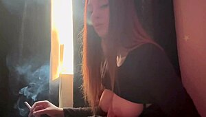 wanna see artemisia love's big tits bounce on dildo while she smokes