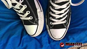 wanna worship cassandra cain's sneakers socks feet and tattooed legs?