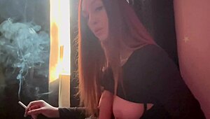 wanna see artemisia love's big tits bounce on dildo while she smokes