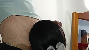 she deepthroats huge cock before massive facial cumshot lands