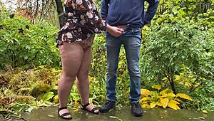 a couple pees together outdoors bonding their wet fetish forever