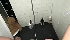 arab teen escort with perfect curvy body fingers tight pussy in luxury shower los angeles