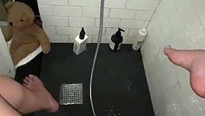 arab teen escort with perfect curvy body fingers tight pussy in luxury shower los angeles