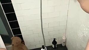 arab teen escort with perfect curvy body fingers tight pussy in luxury shower los angeles