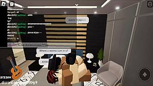 She dances in club then gets picked up for bent over doggystyle creampie riding in roblox condo