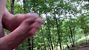 Amateur Clitlicker662 flashes pussy and masturbates to orgasm in forest