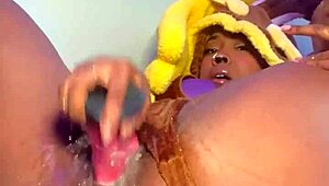 Lopunny Cosplay Ebony Squirts Everywhere During Intense Missionary Pounding