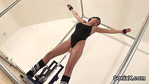 whoa cheatin' british milf gill ellis flashes those massive tits