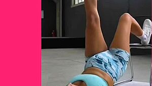 Erotic Tummy Exercises Tease Panties and Belly Curves Intensely