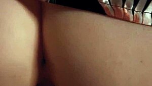 stepmom and stepson heating up date night on bed