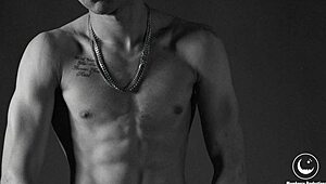 james jacobs skinny black teen strips naked in interracial leather solo