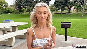 emma rosie’s shaved teen pussy gets pounded hard pov with cumshot 😈💦