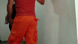 the curvy latina amateur spots the delivery guy's monster cock and begs for anal