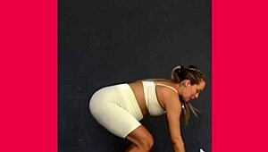 Erotic Tummy Exercises Tease Panties and Belly Curves Intensely