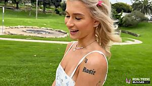 emma rosie’s shaved teen pussy gets pounded hard pov with cumshot 😈💦