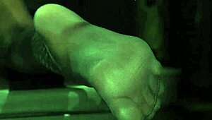 Milf lesbian dominatrix whips and chokes her busty bound slave