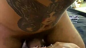 big titted brunette latina babe gives sloppy blowjob at party