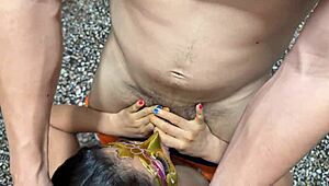 the curvy latina amateur spots the delivery guy's monster cock and begs for anal