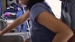 chica linda mexicana amateur gets fucked hard while washing dishes