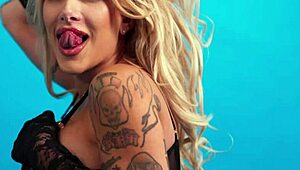 kitana montana's massive natural tits bounce wildly as she fucks a huge muscular bodybuilder cock