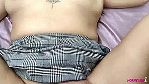 peruvian teen's shaved pussy gets surprised bumble fuck in my apartment