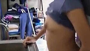 chica linda mexicana amateur gets fucked hard while washing dishes