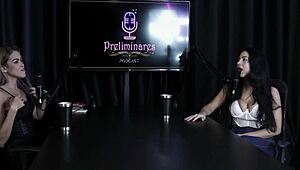 j�'s wild gangbang life—dp fetish queen anabele nogueira in sheer red lingerie loving every double pound.