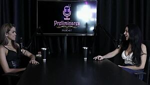 j�'s wild gangbang life—dp fetish queen anabele nogueira in sheer red lingerie loving every double pound.