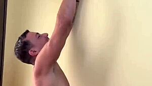 young guy drops condom takes gifted assembler's cock deep in ass