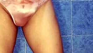 sexy lingerie model dances flashing panties before riding huge dildo toy seductively