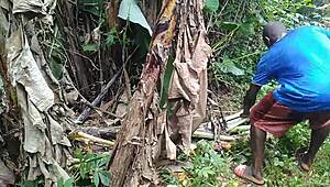 damn this plantain sex in the garden feels wild and slippery