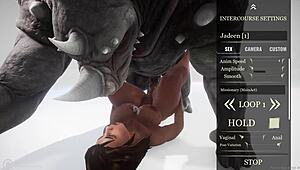 damn girl 😍 black big ass big tit milf jadeen wrecked by rhinoman's monster cock 👅💦