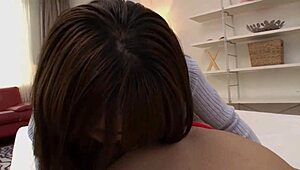 Impish Japanese Meirin Teases with Intense Big Tits Blowjob